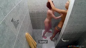 Blonde shower sex with her new friend