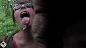cock loving tiffany naylor is off to the woods for some raw dogging cum eating fun