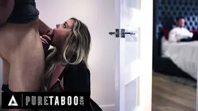 Sexy Vid Housewife Kali Roses Almost Caught Cheating In Bedroom Closet While Her Husband Is Near
