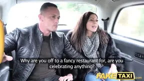 Sex Taxi Horny French wife sharing taxi backseat threesome