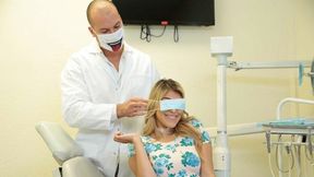 Two doctors are testing Stephanie West's tight holes in the ward