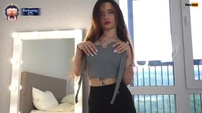 Step-sister got ready for a date. But I fucked her first