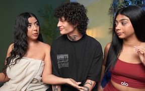 I Give My Stepmom a Relaxing Massage and My Girlfriend Arrives to Complete the Threesome