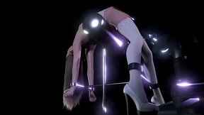 Blonde Girl on a BDSM Sex machine | 3D Porn