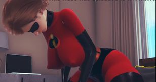 Elastigirl is riding