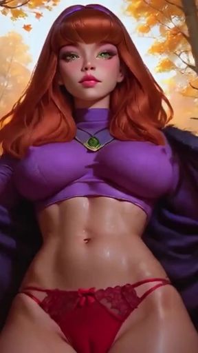 Daphne Blake From Scooby-Doo Perfect Cameltoe Pussy and Dance JOI AI   Clip 1