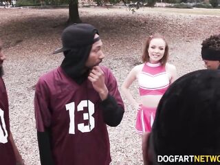 Aliya Brynn In Seven Guy Interracial Group sex