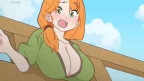 Alex Got Stuck in the Fence on Purpose to Seduce Steve! Minecraft, Hentai, Cartoon, Parody!