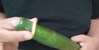 Stepmom Playing with Her Cucumber