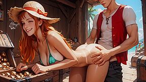 Nami Fucked Hard By Luffy And Zoro Threesome On The Beach One Piece Uncensored Hentai - Car Toon