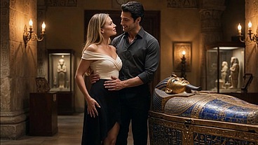 Hot milf can't resist the urge to fuck in the museum - AI-generated content
