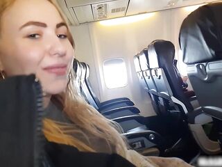 Airplane! Sucking Cock and Masturbating