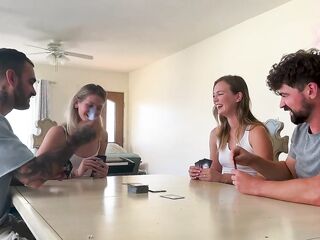 Let's Play Undress Cards? Our Allies Lose and We End Up Swapping Wives !