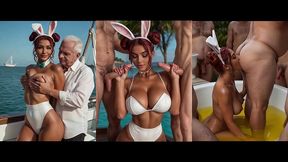 ruby dream - dubai yacht porta potty party [ai generated] oldje gangbang old and young rimming rimjob, ai porn