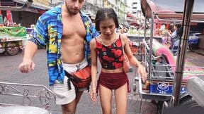 Very tiny Thai cutie picked up for a tuktuk ride to the hotel