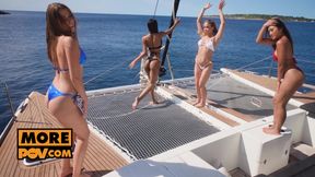 Alexa Flexy Aboard Your Boat with Her Girl Crew Alexis Crystal,lia Lin, May Thai and Megan Fiore