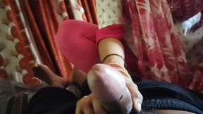 Desi wife blowjob and cum in her mouth &amp; cum in her face