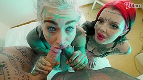 Pov Gaping Anal Tattoo Girls Rosted In Hot Foursome Before Facials - Atm - Lily Lu