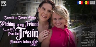 Two mature friends have a naughty lesbian affair at home