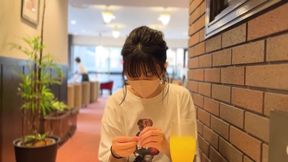 Jap cutie Mei-chan, no bra, no panties, steps into big black dick's POV