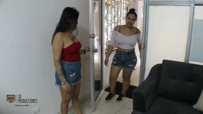 Colombian Slut Having a Good Lesbian Sex with Her Stepsister-porn in Spanish