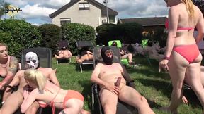 Creampie Garden Gang Bang and Breeding Session