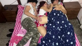 We Shared a Bed with My Girlfriend's Best Friend and I Feel Like She's Fucking Next to Me NTR