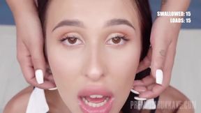 Alyssa Bounty’s 4K Bukkake: Swallowing Cum and Throat-Fucking