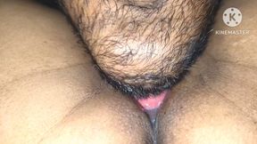 My stepsister moaning louder when I bite her pussy during Licking