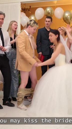BRIDE4K. My slutty friends helped me with wedding fuck   Clip 1
