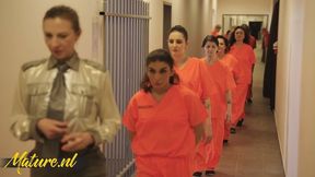 Women Behind Bars! Old and young lesbian sex between intimate inmates!