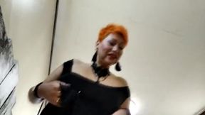 The lascivious red-haired mature bitch cheerfully sucks a cock in close-up & fucking hard! Hot mom!