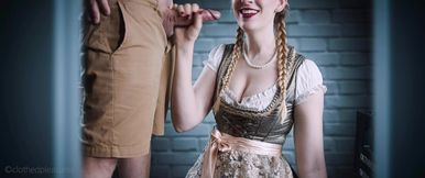 My first sex video! Cheating in the beverage warehouse at the Oktoberfest! - clothedpleasures