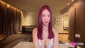 18yo Redhead First Casting Nervous Girl Ends Up Loving Deepthroat!